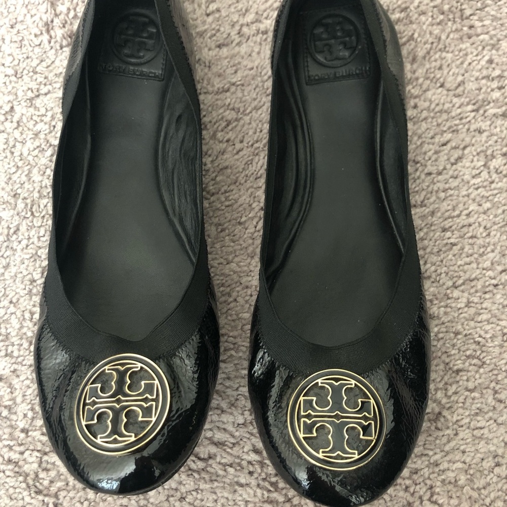Tory Burch Patent Leather Black Flats!